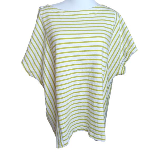 J. JILL Top Blouse Shirt 2X Cotton Button Back Kimono Short Sleeves Work Travel - Picture 2 of 9